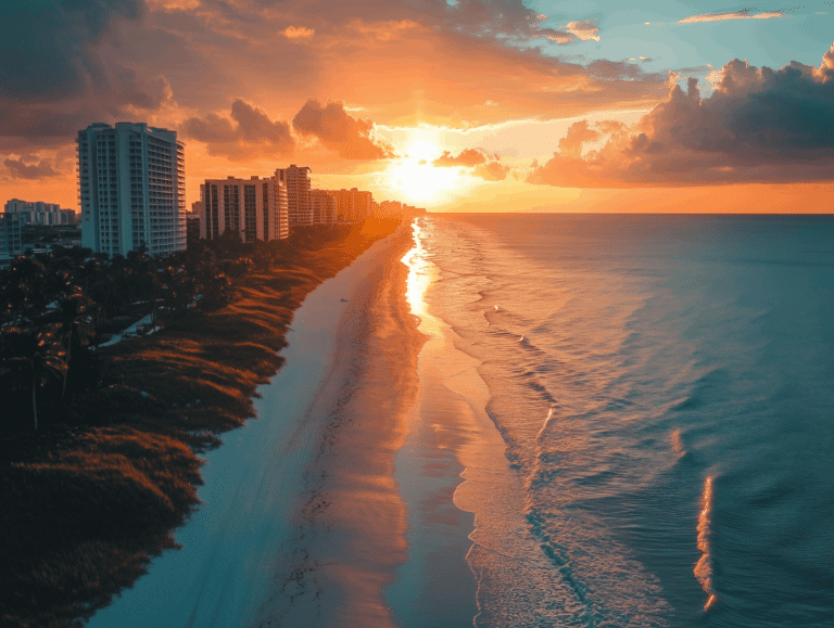 florida coastline sunset the sun also sets